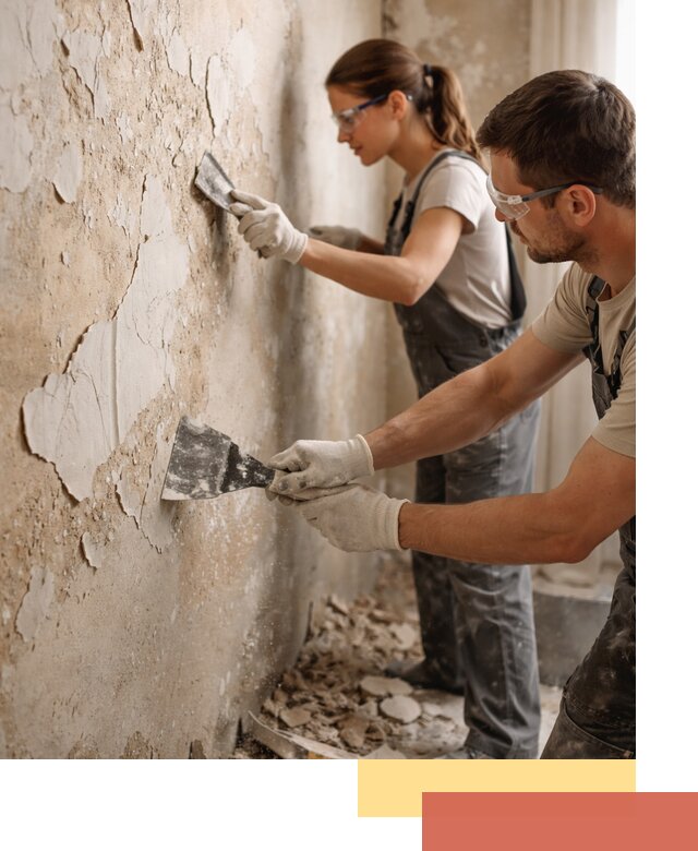 Снятие старой шпаклевки и подготовка поверхностей в Бузулуке