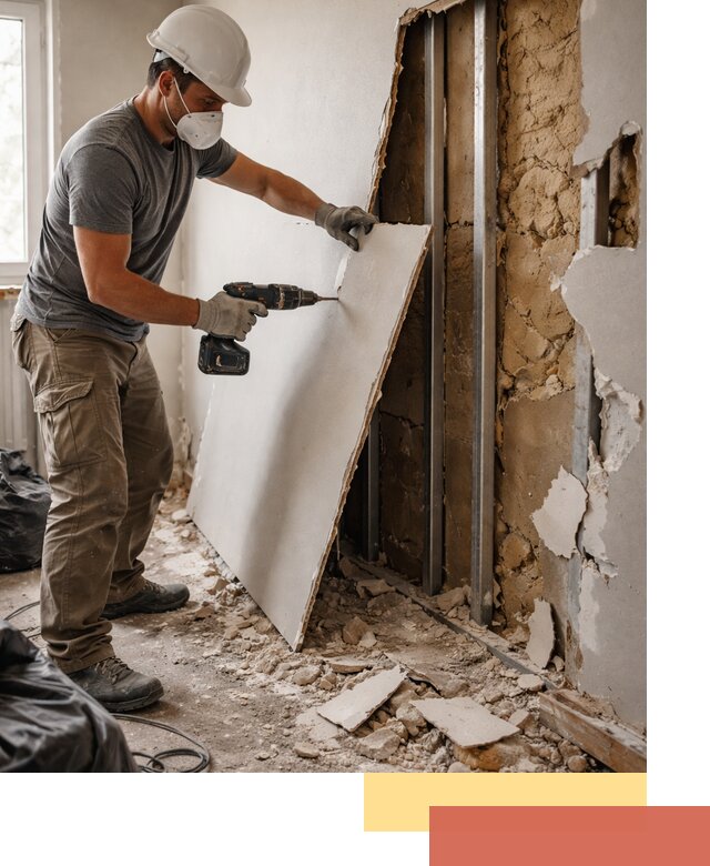 Демонтаж гипсокартона со стен в Бузулуке качественно и быстро