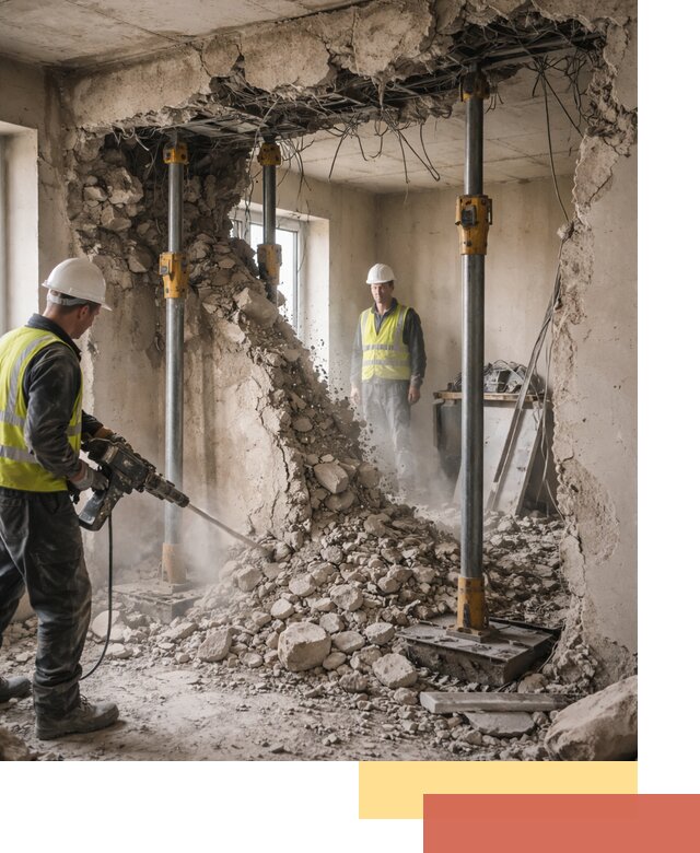 Снос несущих стен в Бузулуке с гарантией безопасности и качества