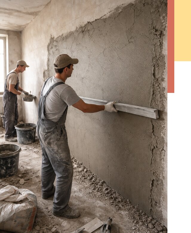 Цементная штукатурка стен в Бузулуке от 4691 руб/м2 — быстро и недорого | ОТДЕЛОЧНИК-Бзл