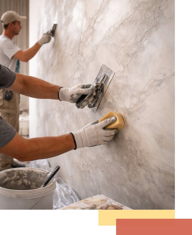 Декоративная штукатурка под мрамор в Бузулуке для стен и потолков