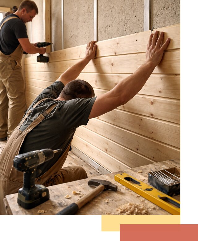 Монтаж деревянной вагонки на стены в Бузулуке быстро и качественно