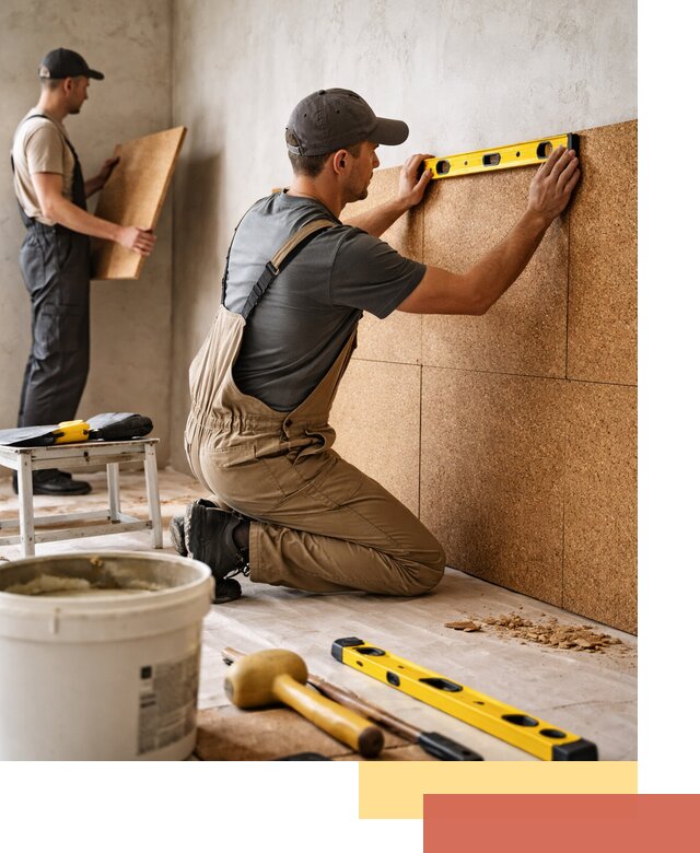 Монтаж пробковых панелей на стены в Бузулуке быстро и качественно