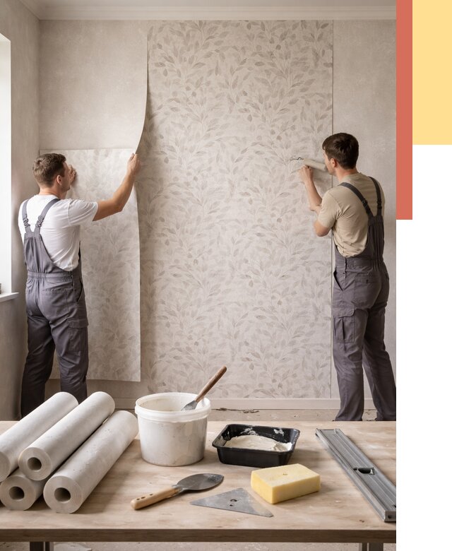 Поклейка обоев с подбором рисунка в Бузулуке от 3648 руб. | ОТДЕЛОЧНИК-Бзл - быстро и недорого