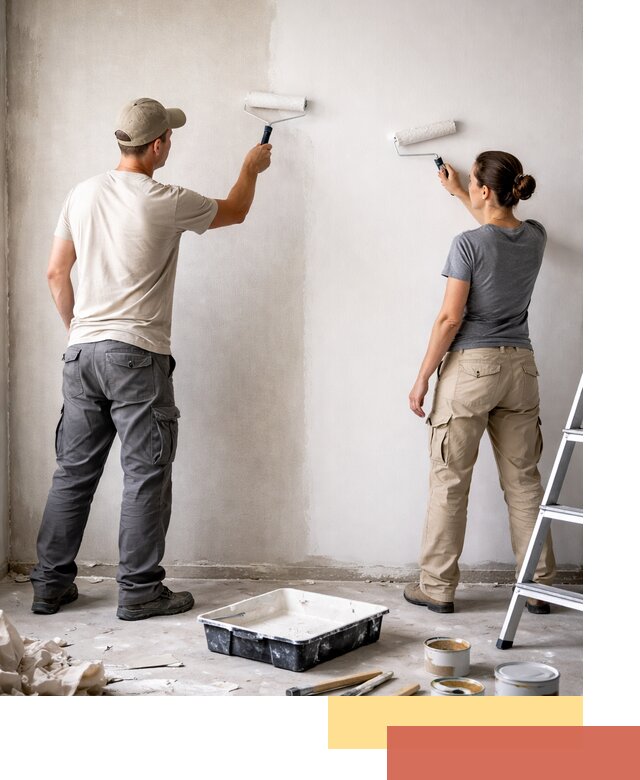 Окраска стен по стеклохолсту в Бузулуке качественно и долговечно