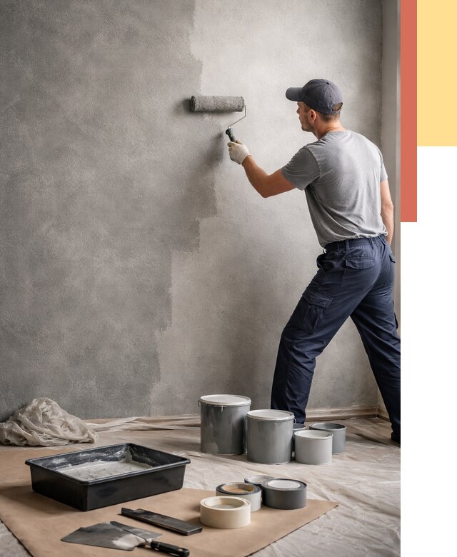 Покраска стен под бетон в Бузулуке от 678 руб. за м2 — быстро и недорого | ОТДЕЛОЧНИК-Бзл