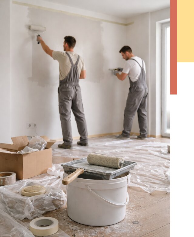 Покраска стен в квартире в Бузулуке от 2606 руб/м2 — быстро и недорого | ОТДЕЛОЧНИК-Бзл