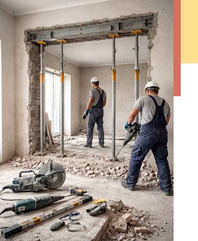 Прорезка проема в стене в Бузулуке от 4691 руб. — быстро и недорого | ОТДЕЛОЧНИК-Бзл