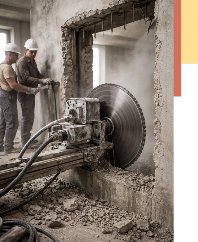 Алмазная резка проемов в Бузулуке от 4691 руб. быстро и недорого | ОТДЕЛОЧНИК-Бзл