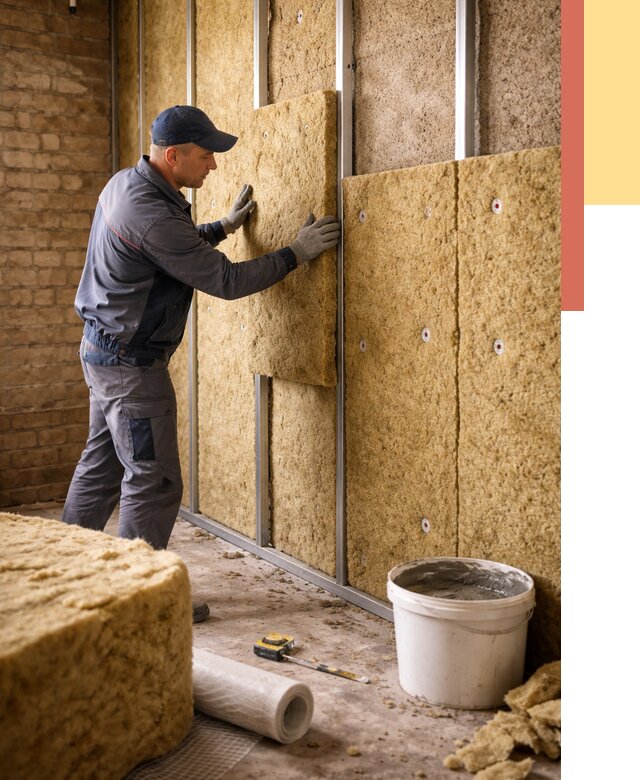 Утепление стен минватой в Бузулуке от 1407 руб./м2 — недорого и быстро | ОТДЕЛОЧНИК-Бзл