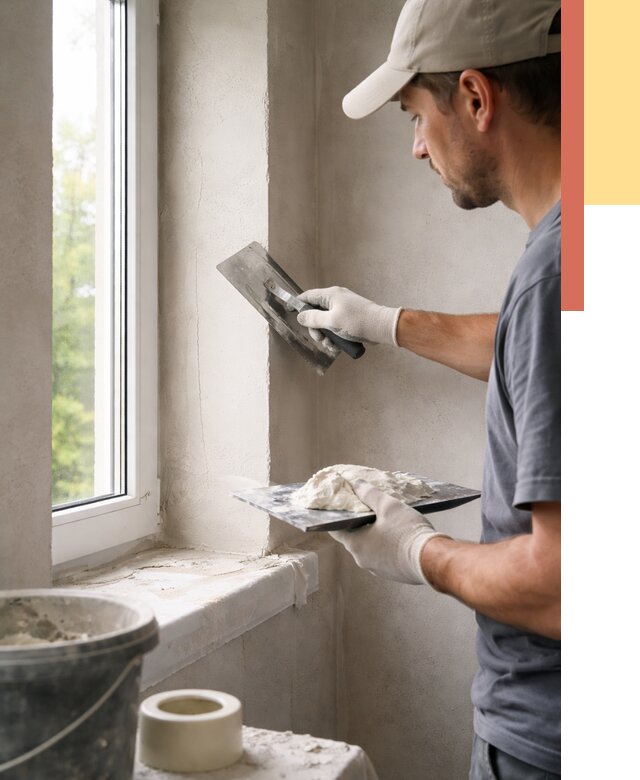 Штукатурка откосов в Бузулуке от 4691 руб/м² — услуги и выравнивание под ключ | ОТДЕЛОЧНИК-Бзл