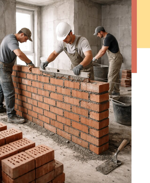 Кладка перегородок из кирпича в Бузулуке от 3648 руб. за м² | ОТДЕЛОЧНИК-Бзл