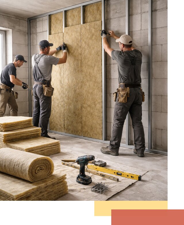 Шумоизоляция перегородок из блоков в Бузулуке — монтаж и защита шумоизоляцией