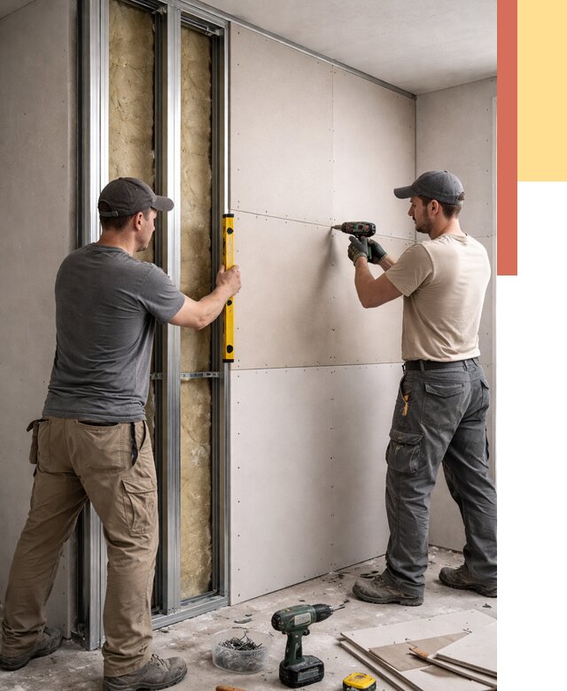 Монтаж двухслойной перегородки из гипсокартона в Бузулуке от 1511 руб. | ОТДЕЛОЧНИК-Бзл