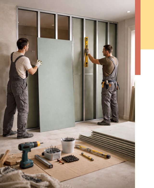 Перегородка из влагостойкого гипсокартона в Бузулуке от 5004 руб. — монтаж под ключ | ОТДЕЛОЧНИК-Бзл