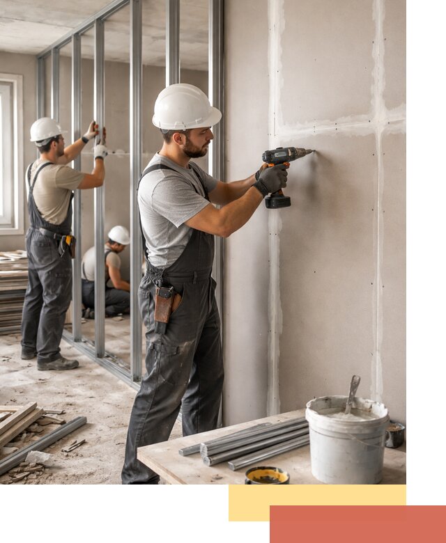 Перегородки из огнестойкого гипсокартона в Бузулуке под ключ