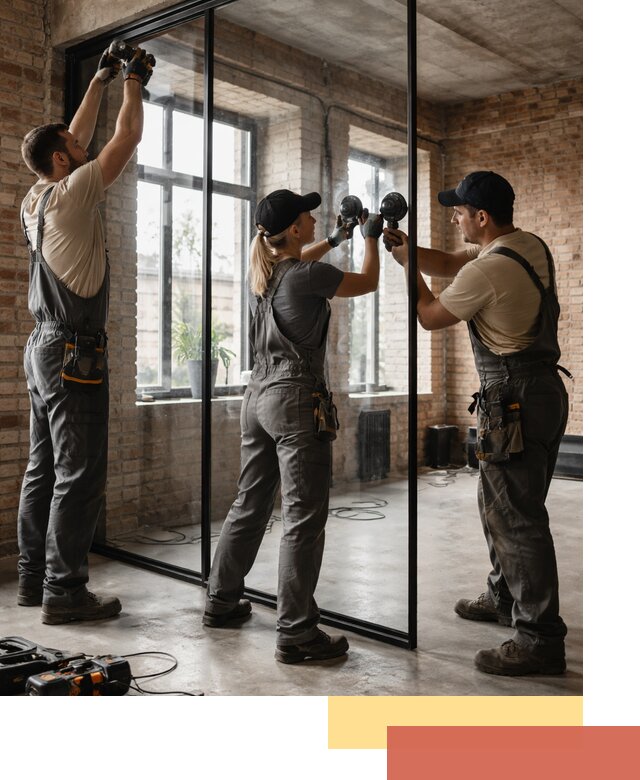 Стеклянные перегородки лофт — изготовление и монтаж в Бузулуке