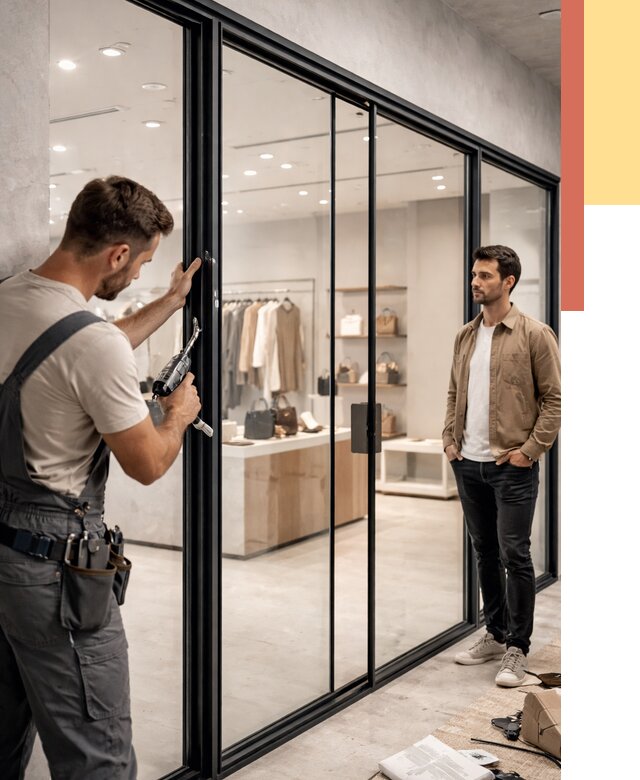 Стеклянные перегородки для магазинов в Бузулуке от 8548 руб. под ключ | ОТДЕЛОЧНИК-Бзл