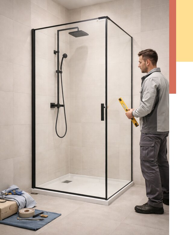 Стеклянные перегородки для душа в Бузулуке от 13030 руб. | Монтаж под ключ — ОТДЕЛОЧНИК-Бзл