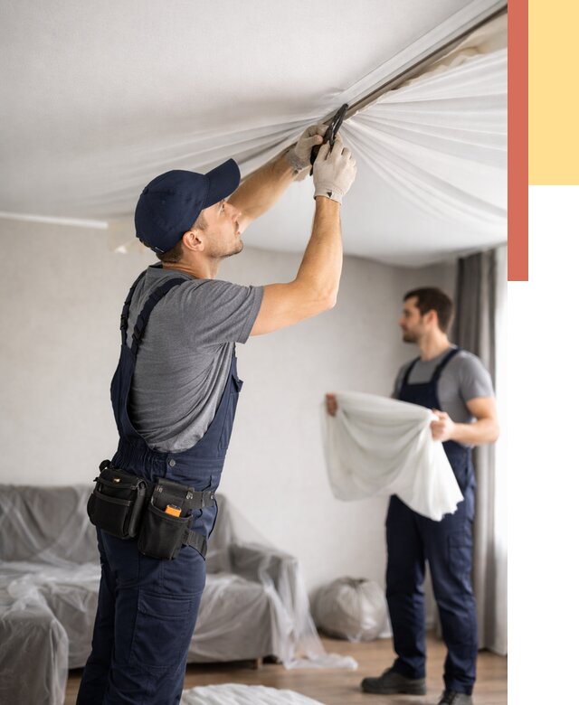 Демонтаж натяжного потолка в Бузулуке от 4691 руб. — снятие и разбор под ключ | ОТДЕЛОЧНИК-Бзл