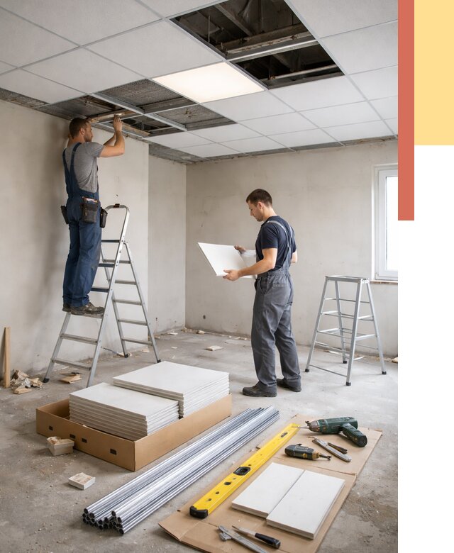 Монтаж потолка армстронг в Бузулуке от 4691 руб/м2 — быстрая установка под ключ | ОТДЕЛОЧНИК-Бзл