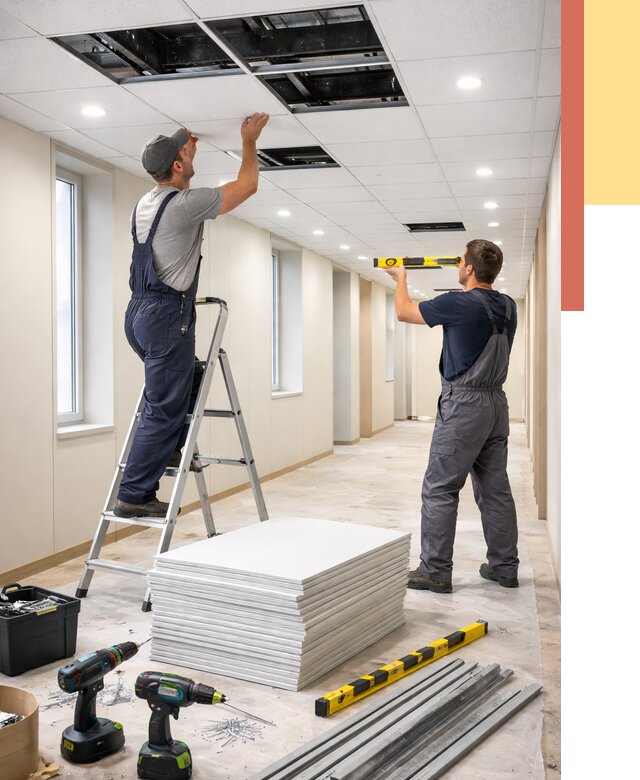 Ремонт потолка Армстронг в Бузулуке от 4691 руб. — быстро и недорого | ОТДЕЛОЧНИК-Бзл