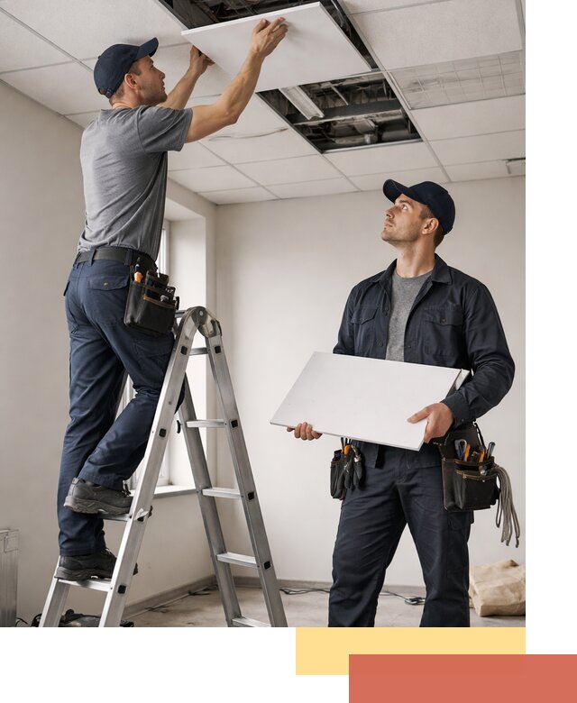 Обслуживание подвесного потолка в Бузулуке — ремонт и чистка