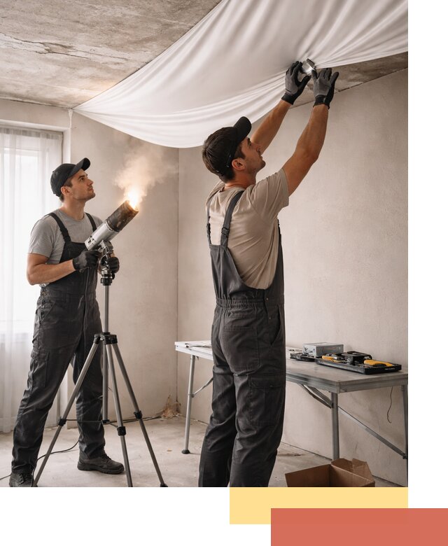 Установка натяжного потолка под ключ в Бузулуке