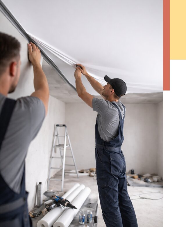 Монтаж матового натяжного потолка в Бузулуке от 4691 руб./м² — быстро и недорого | ОТДЕЛОЧНИК-Бзл