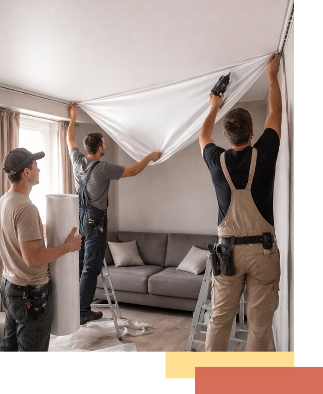 Монтаж сатинового натяжного потолка в Бузулуке качественно и быстро