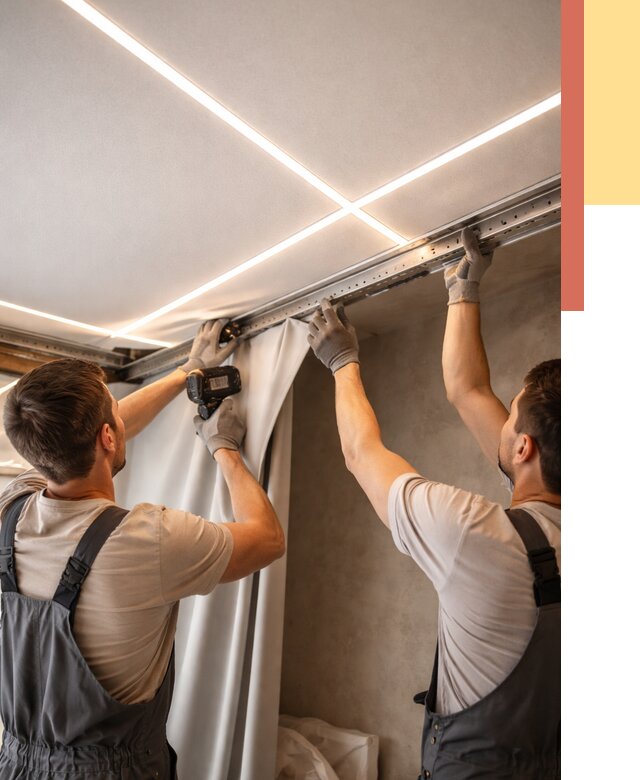 Монтаж натяжного потолка со световыми линиями в Бузулуке от 1251 руб. | ОТДЕЛОЧНИК-Бзл