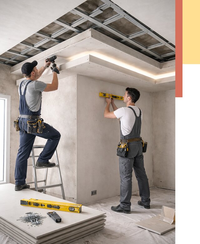 Двухуровневый потолок из гипсокартона в Бузулуке от 1511 руб. под ключ | ОТДЕЛОЧНИК-Бзл