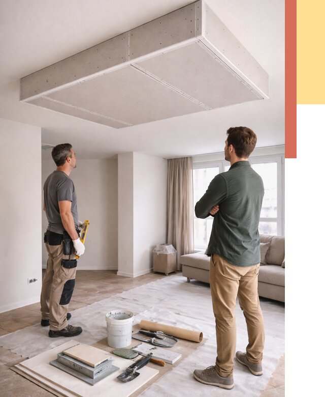 Короб на потолке из гипсокартона в Бузулуке от 2293 руб. — монтаж и услуги под ключ | ОТДЕЛОЧНИК-Бзл