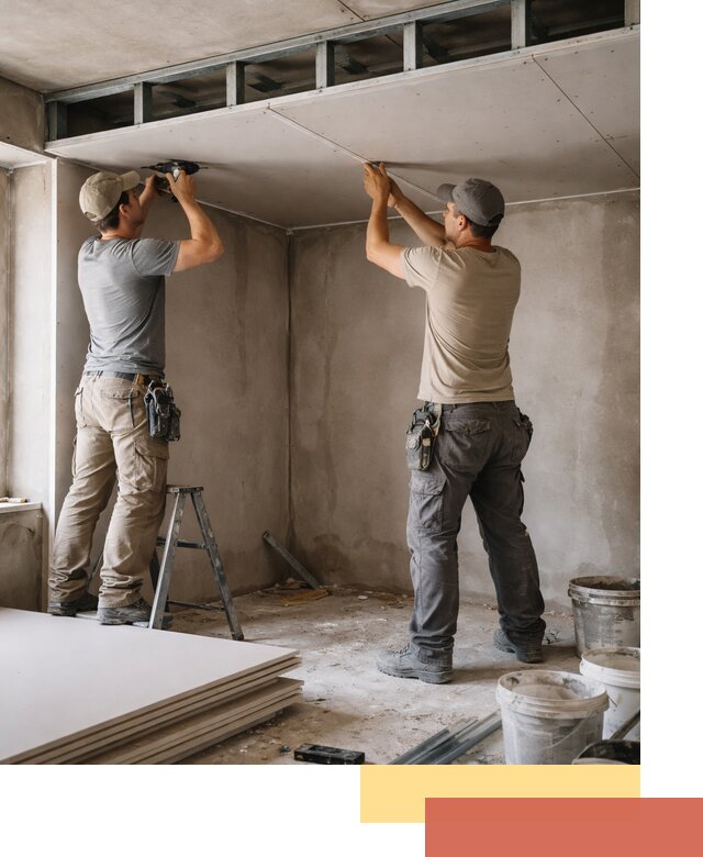 Короб из гипсокартона на потолке под ключ в Бузулуке