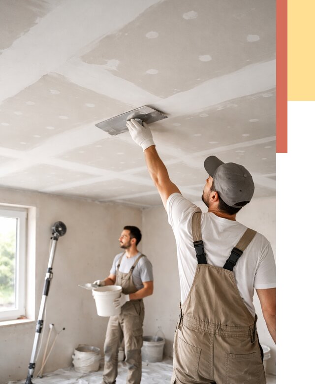 Шпаклевка потолка из гипсокартона в Бузулуке от 3336 руб./м2 — услуги под ключ | ОТДЕЛОЧНИК-Бзл
