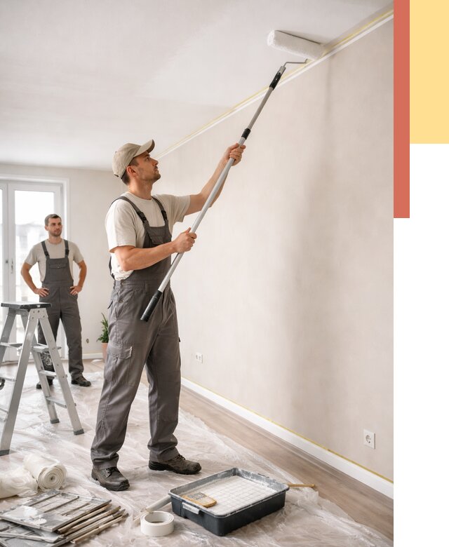 Покраска потолка из гипсокартона в Бузулуке от 4691 руб./м2 — услуги под ключ | ОТДЕЛОЧНИК-Бзл