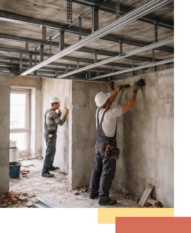 Монтаж каркаса потолка из профильного профиля в Бузулуке