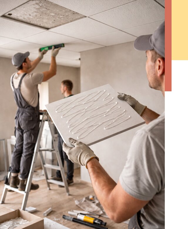 Монтаж потолочной плитки в Бузулуке от 4691 руб. — быстро и недорого | ОТДЕЛОЧНИК-Бзл