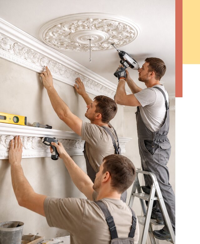 Монтаж лепнины на потолок в Бузулуке от 3336 руб. быстро и недорого | ОТДЕЛОЧНИК-Бзл